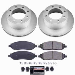 Ford F-250 Super Duty Brake Kit - Rear - PowerStop - Z23 Coated Rotors + Pads - `05-`07