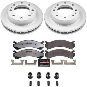 Cadillac DeVille Brake Kit - Front - PowerStop - Z36 Coated Truck & Tow - `00-`05