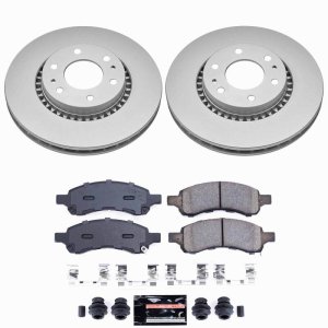Buick Rainier Brake Kit - Front - PowerStop - Z23 Evolution Coated Rotors + D&S Pads - `06-`07 Buick Rainier Brake Kit - Front - PowerStop - Z23 Evolution Coated Rotors + D&S Pads - `06-`07