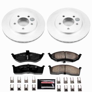Chrysler Grand Voyager Brake Kit - Front - PowerStop - Z23 Evolution Coated - 2000