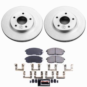 Infiniti I30 Brake Kit - Front - PowerStop - Z23 Coated Rotors + Ceramic Pads - `00-`01