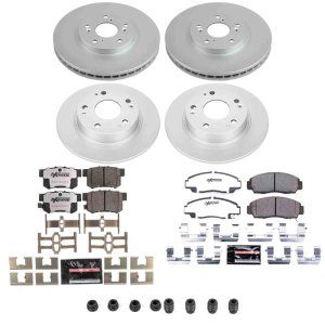 Acura TSX Brake Kit - Front + Rear - PowerStop - Z26 Coated - `04-`08