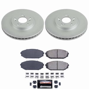 Acura MDX Brake Kit - Front - PowerStop - Z23 Evolution Coated - `01-`02