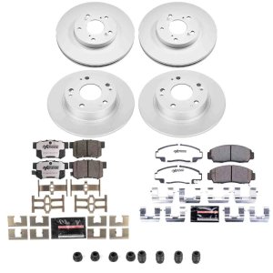 Honda Accord Brake Kit - Front + Rear - PowerStop - Z26 Coated - `03-`07 Honda Accord Brake Kit - Front + Rear - PowerStop - Z26 Coated - `03-`07