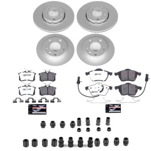 Audi A4 Brake Kit - Front + Rear - PowerStop - Z26 Coated Rotors + Pads - `02-`04