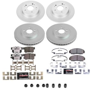 Honda Accord Brake Kit - Front + Rear - PowerStop - Z26 Coated Rotors + Pads - `06-`07 Honda Accord Brake Kit - Front + Rear - PowerStop - Z26 Coated Rotors + Pads - `06-`07