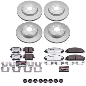 Chrysler 300 Brake Kit - Front + Rear - PowerStop - Z26 Coated Rotors + Pads - `05-`23 Chrysler 300 Brake Kit - Front + Rear - PowerStop - Z26 Coated Rotors + Pads - `05-`23