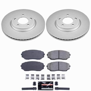 Ford Edge Brake Kit - Front - PowerStop - Z23 Coated Rotors + Pads - `07-`09
