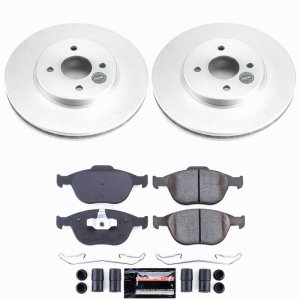 Ford Focus Brake Kit - Front - PowerStop - Z23 Coated Rotors + Carbon-Fiber Ceramic Pads - `02-`04 Ford Focus Brake Kit - Front - PowerStop - Z23 Coated Rotors + Carbon-Fiber Ceramic Pads - `02-`04