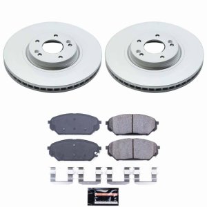 Hyundai Veracruz Brake Kit - Front - PowerStop - Z23 Coated Rotors + Pads - `07-`12 Hyundai Veracruz Brake Kit - Front - PowerStop - Z23 Coated Rotors + Pads - `07-`12
