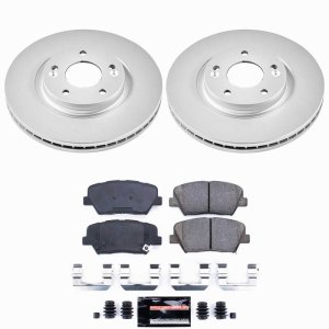 Hyundai Santa Fe Brake Kit - Front - PowerStop - Z23 Coated - `10-`12 Hyundai Santa Fe Brake Kit - Front - PowerStop - Z23 Coated - `10-`12