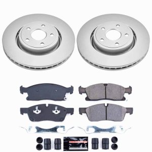 Dodge Durango Brake Kit - Front - PowerStop - Z23 Coated Rotors + Brake Pads - `11-`20