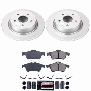Ford C-Max Brake Kit - Rear - PowerStop - Coated Rotors + Z23 Brake Pads - `13-`18