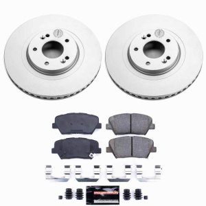 Hyundai Santa Fe Sport Brake Kit - Front - PowerStop - Z23 Coated - `13-`18 Hyundai Santa Fe Sport Brake Kit - Front - PowerStop - Z23 Coated - `13-`18