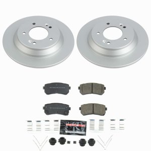 Hyundai Kona Brake Kit - Rear - PowerStop - Z23 Coated Rotors + Evolution Pads - `18-`23 Hyundai Kona Brake Kit - Rear - PowerStop - Z23 Coated Rotors + Evolution Pads - `18-`23
