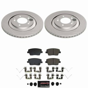 Hyundai Elantra N Brake Kit - Rear - PowerStop - Z23 Coated Rotors + D&S Pads - `22-`25 Hyundai Elantra N Brake Kit - Rear - PowerStop - Z23 Coated Rotors + D&S Pads - `22-`25