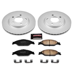 Ford Mustang Brake Kit - Front - PowerStop - Genuine Geomet Fully Coated Rotors + Z17 Ceramic Pads - `99-`04 Ford Mustang Brake Kit - Front - PowerStop - Genuine Geomet Fully Coated Rotors + Z17 Ceramic Pads - `99-`04