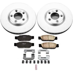 Ford Thunderbird Brake Kit - Front - PowerStop - Z17 Evolution Geomet Coated Rotors + Z17 Low-Dust Ceramic Pads - `02-`05
