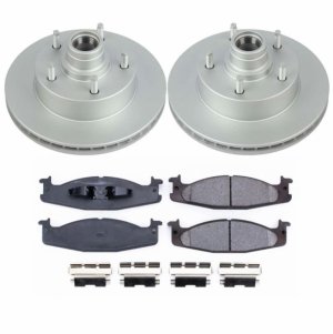 Ford E-150 Brake Kit - Front - PowerStop - Z17 Evolution Geomet Coated Rotors + Low-Dust Ceramic Pads - `94-`01 Ford E-150 Brake Kit - Front - PowerStop - Z17 Evolution Geomet Coated Rotors + Low-Dust Ceramic Pads - `94-`01