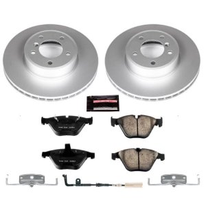 BMW 528 Brake Kit - Front - PowerStop - Geomet Coated Rotors + Carbon-Fiber Ceramic Pads - `08-`10