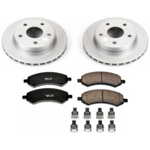 Mitsubishi Raider Brake Kit - Front - PowerStop - Geomet Coated Rotors + Z17 Low-Dust Ceramic Pads - `06-`09