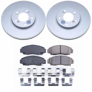 Acura RL Brake Kit - Front - PowerStop - Z17 Evolution Geomet Coated Rotors + Ceramic Pads - `99-`04