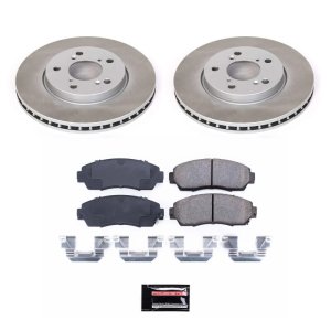 Honda Accord Brake Kit - Front + Rear - PowerStop - Geomet Coated Rotors + Z17 Evolution Ceramic Pads - `03-`07 Honda Accord Brake Kit - Front + Rear - PowerStop - Geomet Coated Rotors + Z17 Evolution Ceramic Pads - `03-`07