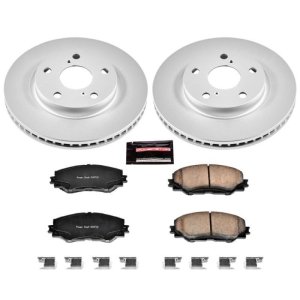 Lexus HS250h Brake Kit - Front - PowerStop - Z17 Evolution Geomet Coated Rotors + Low-Dust Ceramic Pads - `10-`12