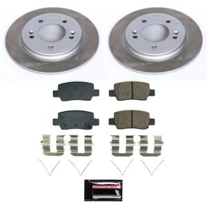 Honda Accord Brake Kit - Front + Rear - PowerStop - Geomet Coated Rotors + Z17 Evolution Pads - 2005 Honda Accord Brake Kit - Front + Rear - PowerStop - Geomet Coated Rotors + Z17 Evolution Pads - 2005