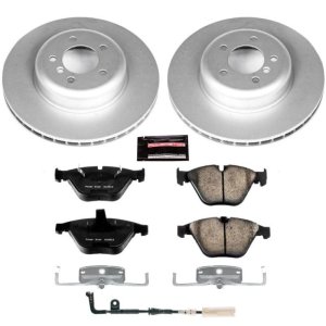 BMW 5 Series Brake Kit - Front - PowerStop - Genuine Geomet Coated Rotor + Carbon-Fiber Ceramic Pads - `04-`05