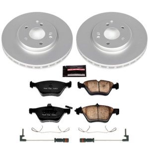 Mercedes-Benz SLK Class Brake Kit - Front - PowerStop - Geomet Coated Rotors + Carbon-Fiber Ceramic Pads - `01-`04 Mercedes-Benz SLK Class Brake Kit - Front - PowerStop - Geomet Coated Rotors + Carbon-Fiber Ceramic Pads - `01-`04