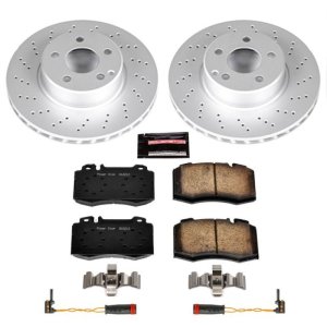 Mercedes-Benz CL500 Brake Kit - Front - PowerStop - Z23 Evolution Sport Coated Rotors + Carbon-Fiber Ceramic Pads - `03-`06