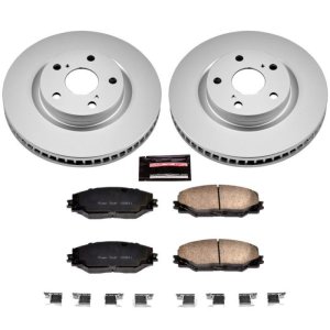 Pontiac Vibe Brake Kit - Front - PowerStop - Geomet Coated Rotors + Z17 Low-Dust Ceramic Pads - `09-`10 Pontiac Vibe Brake Kit - Front - PowerStop - Geomet Coated Rotors + Z17 Low-Dust Ceramic Pads - `09-`10