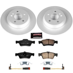 Mercedes-Benz S350 Brake Kit - Rear - PowerStop - Genuine Geomet Coated Rotors + Z23 Carbon-Fiber Ceramic Pads - 2006 Mercedes-Benz S350 Brake Kit - Rear - PowerStop - Genuine Geomet Coated Rotors + Z23 Carbon-Fiber Ceramic Pads - 2006