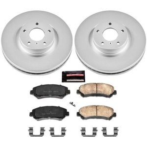Nissan Maxima Brake Kit - Front - PowerStop - Z17 Evolution Geomet Coated Rotors + Low-Dust Ceramic Pads - `09-`14