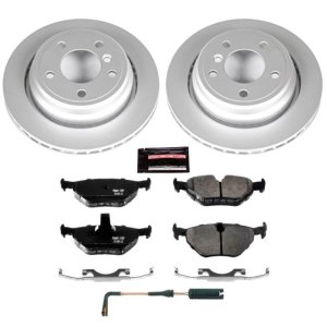 BMW 525i Brake Kit - Rear - PowerStop - Z23 Evolution Sport Coated Rotors + Carbon-Fiber Ceramic Pads - `01-`03
