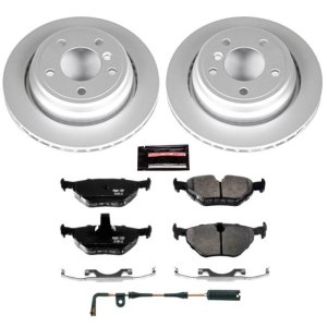 BMW 525i Brake Kit - Rear - PowerStop - Geomet Coated Rotors + Z23 Carbon-Fiber Ceramic Pads - `01-`03