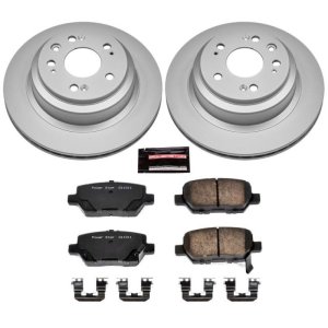 Acura RL Brake Kit - Rear - PowerStop - Geomet Coated Rotors + Z17 Low-Dust Ceramic Pads - `05-`12
