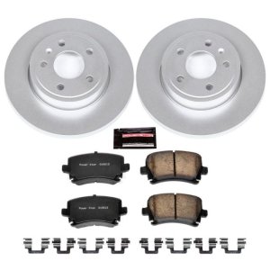 Audi A4 Brake Kit - Rear - PowerStop - Z23 Evolution Sport Coated + Carbon-Fiber Ceramic Pads - `05-`09