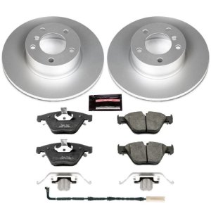 BMW 3 Series Brake Kit - Front - PowerStop - Geomet Coated Rotors + Carbon-Fiber Ceramic Pads - `08-`10
