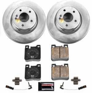Mercedes-Benz E430 Brake Kit - Rear - PowerStop - Geomet Coated Rotors + Z23 Carbon-Fiber Ceramic Pads - 2000 Mercedes-Benz E430 Brake Kit - Rear - PowerStop - Geomet Coated Rotors + Z23 Carbon-Fiber Ceramic Pads - 2000