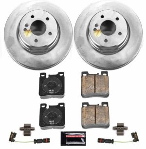 Mercedes-Benz E430 Brake Kit - Rear - PowerStop - Genuine Geomet Coated Rotors + Z23 Carbon-Fiber Ceramic Pads - `01-`02 Mercedes-Benz E430 Brake Kit - Rear - PowerStop - Genuine Geomet Coated Rotors + Z23 Carbon-Fiber Ceramic Pads - `01-`02