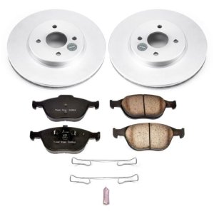 Ford Focus Brake Kit - Front - PowerStop - Geomet Coated Rotors + Z17 Low-Dust Ceramic Pads - `02-`04 Ford Focus Brake Kit - Front - PowerStop - Geomet Coated Rotors + Z17 Low-Dust Ceramic Pads - `02-`04