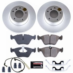 BMW 5 Series Brake Kit - Front - PowerStop - Z23 Evolution Sport Coated + Carbon-Fiber Ceramic Pads - `04-`05