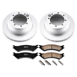 Ford E-350 Club Wagon Brake Kit - Rear - PowerStop - Z17 Evolution Geomet Coated Rotors + Low-Dust Ceramic Pads - `03-`05 Ford E-350 Club Wagon Brake Kit - Rear - PowerStop - Z17 Evolution Geomet Coated Rotors + Low-Dust Ceramic Pads - `03-`05