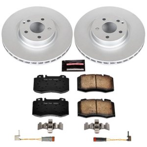 Mercedes-Benz E350 Brake Kit - Front - PowerStop - Z23 Evolution Sport Coated Rotors + Carbon-Fiber Ceramic Pads - `07-`09 Mercedes-Benz E350 Brake Kit - Front - PowerStop - Z23 Evolution Sport Coated Rotors + Carbon-Fiber Ceramic Pads - `07-`09