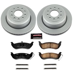 Lincoln Town Car Brake Kit - Rear - PowerStop - Z17 Evolution Geomet Coated Rotors + Low-Dust Ceramic Pads - `03-`11 Lincoln Town Car Brake Kit - Rear - PowerStop - Z17 Evolution Geomet Coated Rotors + Low-Dust Ceramic Pads - `03-`11