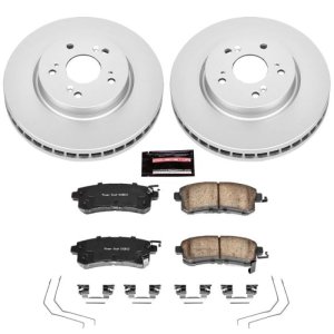 Honda Crosstour Brake Kit - Front - PowerStop - Genuine Geomet Coated Rotors + Z17 Low-Dust Ceramic Pads - `12-`15 Honda Crosstour Brake Kit - Front - PowerStop - Genuine Geomet Coated Rotors + Z17 Low-Dust Ceramic Pads - `12-`15