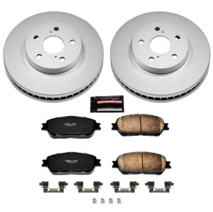Toyota Avalon Brake Kit - Front - PowerStop - Z17 Evolution Geomet Coated Rotors + Low-Dust Ceramic Pads - `05-`07 Toyota Avalon Brake Kit - Front - PowerStop - Z17 Evolution Geomet Coated Rotors + Low-Dust Ceramic Pads - `05-`07