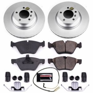 BMW 3 Series Brake Kit - Front - PowerStop - Genuine Geomet Coated Rotors + Carbon-Fiber Ceramic Pads - 2006